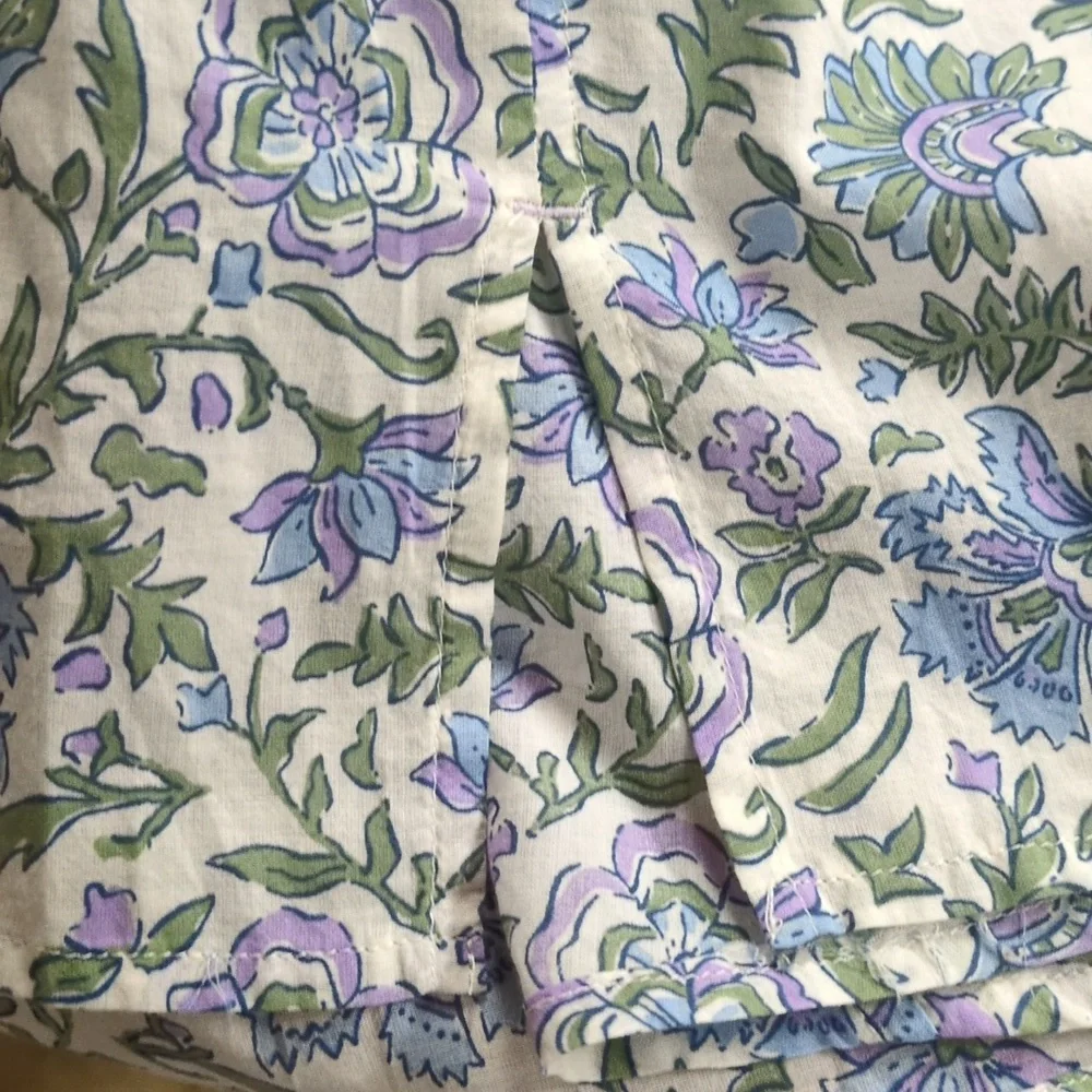 Vineyard Vines Cotton Floral Long Sleeve Top Size 16 - Picture 4 of 11